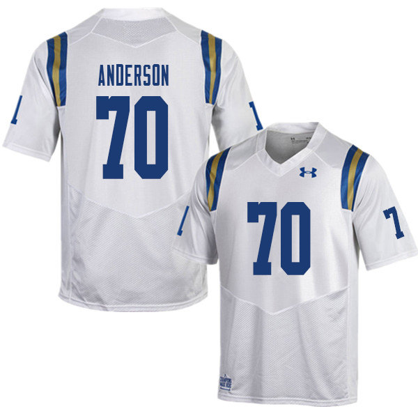 Men #70 Alec Anderson UCLA Bruins College Football Jerseys Sale-White - Click Image to Close